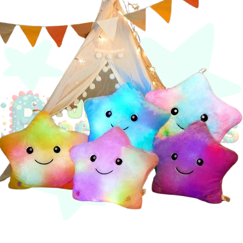 ALMOHADA-PELUCHE ESTRELLA LUMINOSA LED ULTRA SUAVE